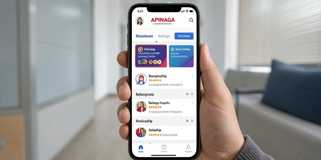 Tampilan antarmuka APINAGA yang user-friendly untuk dropship.