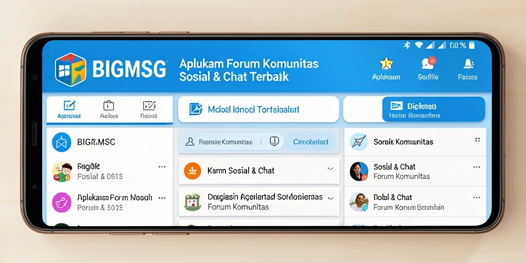 Antarmuka pengguna BIGMSG yang menarik dan interaktif.