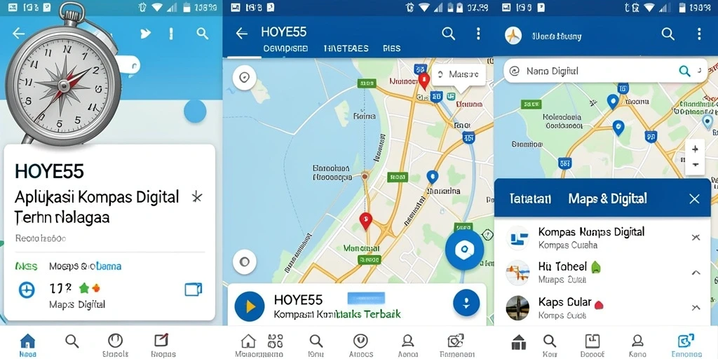 Antarmuka pengguna HOYE55 yang intuitif dan informatif.