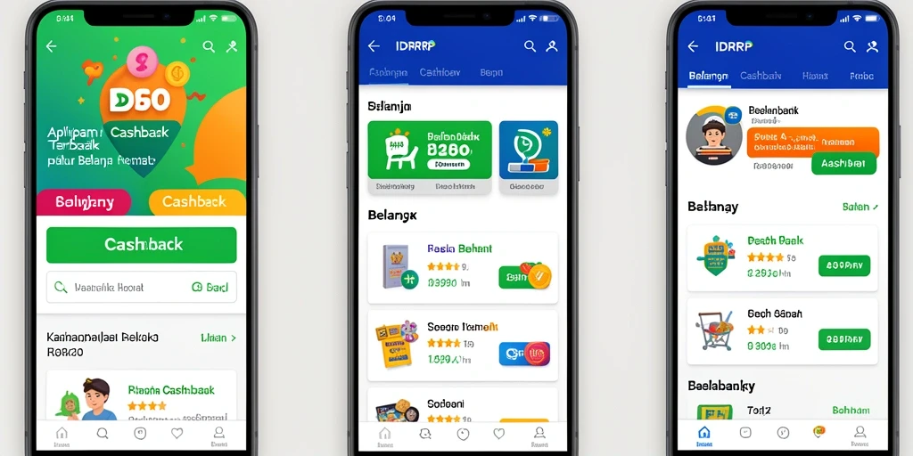 Tampilan antarmuka IDRRP dengan fitur Cashback yang menarik.
