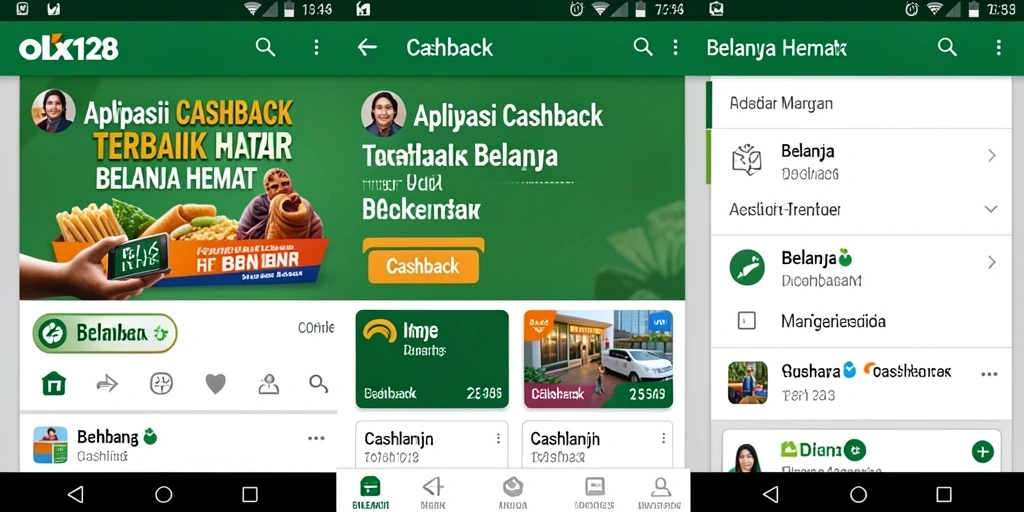 Tampilan antarmuka OLX128 yang ramah pengguna untuk cashback.