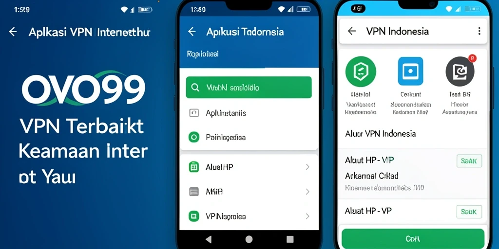 Tampilan antarmuka OVO99 yang sederhana dan efisien untuk VPN Indonesia.
